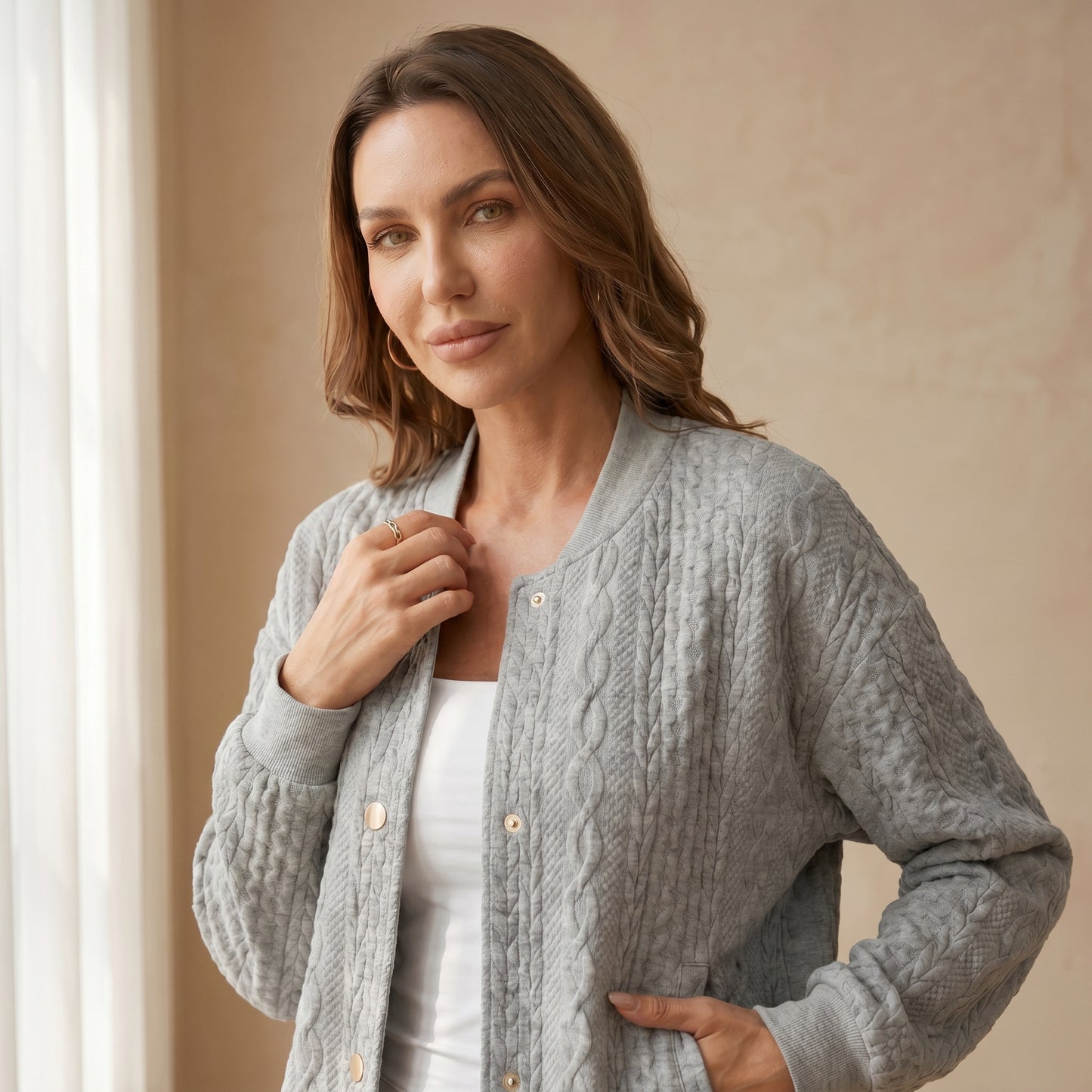 Coast Jacquard Varsity Jacket