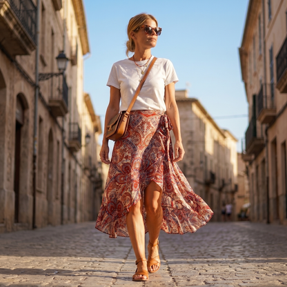 High-Low Midi Skirt