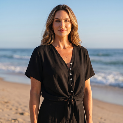 Chiffon V-Neck Top